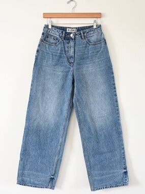 Kloke Temple Jean Mid Wash Wide Leg Japanese Denim Jeans Size 29
